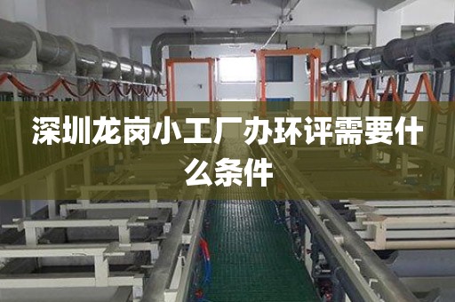 深圳龙岗小工厂办环评需要什么条件